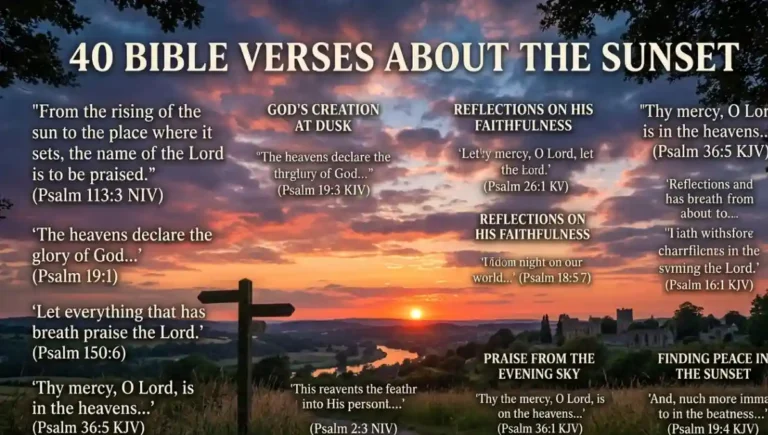 40 Bible Verses About the Sunset