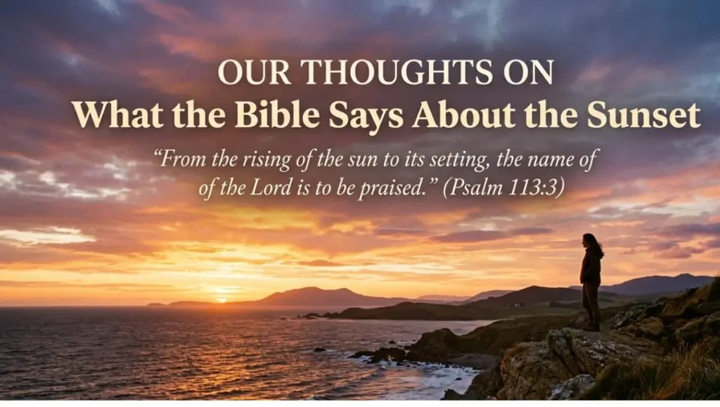 Our Thoughts On What the Bible Says About the Sunset