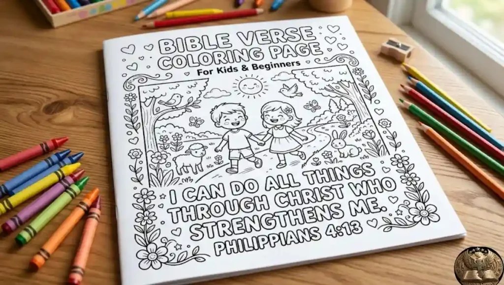 Bible Verse Coloring Pages for Kids and Beginners