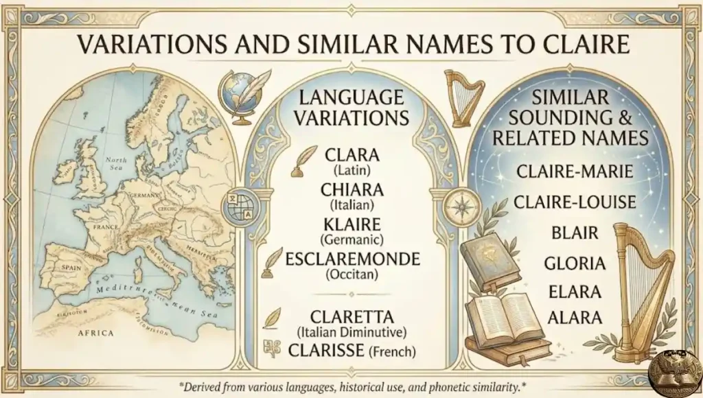 Variations and Similar Names to Claire