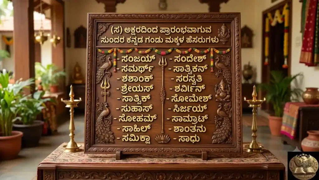 Kannada Names for Boys Starting with S