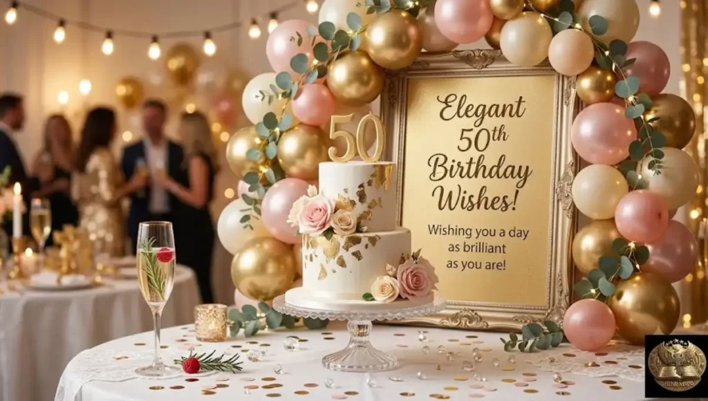 Elegant 50th Birthday Wishes