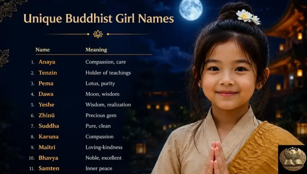 Unique Buddhist Girl Names
