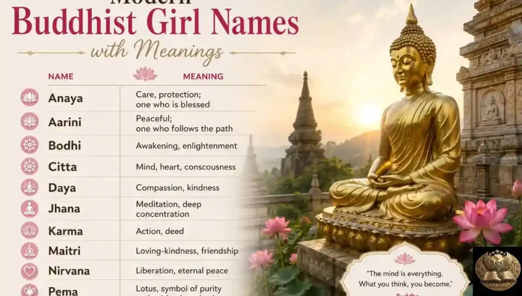 Modern Buddhist Girl Names with Meanings