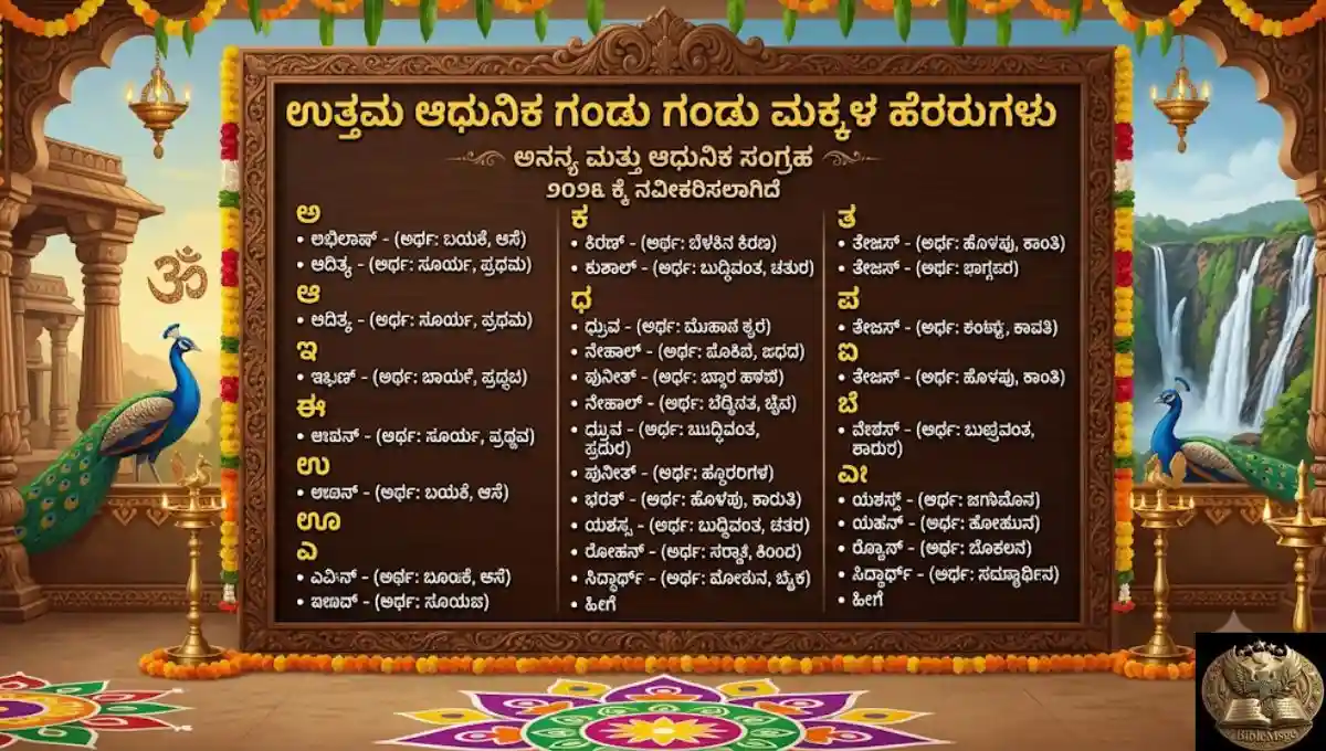 715 Best Kannada Names for Boys With Meanings A–Z: Unique & Modern List 2026
