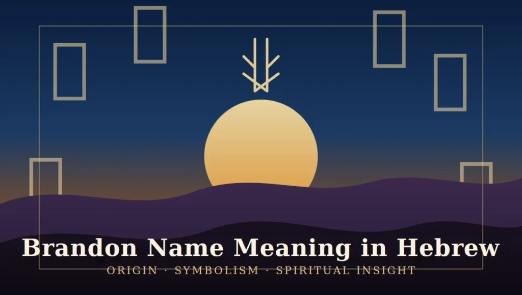 Brandon Name Meaning in Hebrew