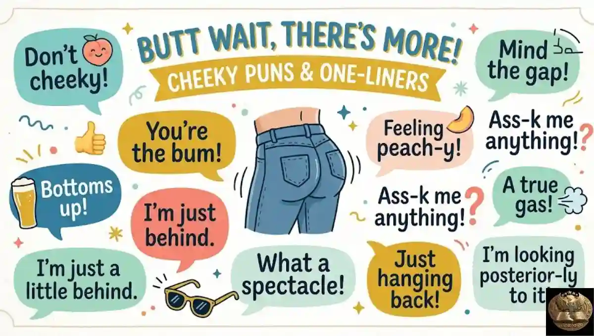🍑 Cheeky Butt Puns & One-Liners
