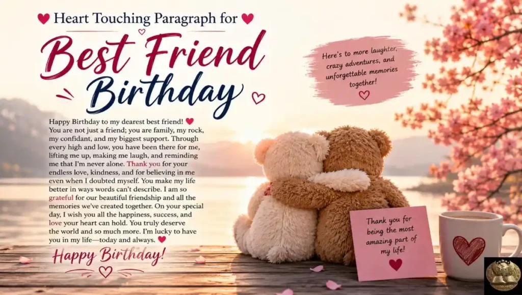 Heart Touching Paragraph for Best Friend Birthday